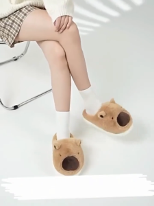 Dép Lông Capybara Đi Trong Nhà Siêu Mềm Ấm – Dép Lông Thú Dễ Thương Chống Trượt Giữ Nhiệt Tốt