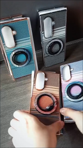 Case Pitaka Ultra Slim Aramid Fiber Woven MagEZ Slim Thin Casing Hard Cover Magnetic Free Ring Magsafe Stand For Samsung Galaxy Z Fold 5 / Z Fold 6 / Z Fold 7