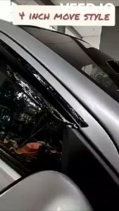 Car Door Visor Window Cover Mugen Air Press Sun Visor Mirror Cover Rain Guard Car Accessories Aksesori Pintu Kereta Perodua Proton Myvi Axia Alza Viva Bezza Saga VVT Preve Exora X50 Persona Waja Wira Saga Blm Kancil Kembara Kening Tingkap Kereta