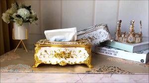 COD Mewah tuba Kotak Tisu Cantik Tisu Kotak Handuk Kertas Kotak Tempat tissu Penyimpanan Desktop Dekorasi Rumah Ornamen Kotak
