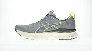 ASICS Men GEL-KAYANO 32 Running Shoes in Gravel/Citron