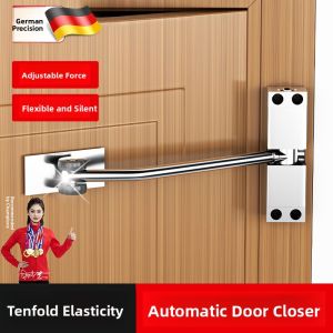 MONLEYTA | German Automatic Door Closer Smooth Sliding Door Buffer No Punching Required For Home Use Adjustable Strength Two Segments
