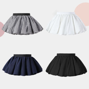 Baby Girls High Waist Floral Print Half Skirt Spring Autumn White Baby Bubble Skirt Adorable Toddler Skirt Kids Danced in Clouds