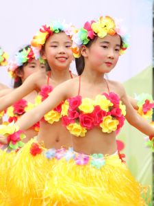 Childrens African Performance Outfit Hawaiian Hula Dance Costume Dance Set Toddler Performance Clothing Sea Grass Dance