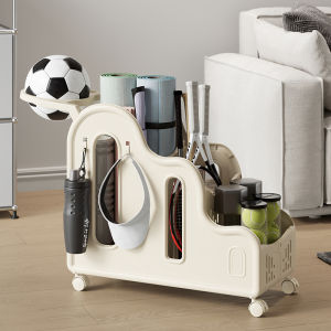 Household storage rack fitness equipment storage rack with wheels