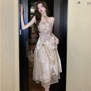 French Celebrity Organza Fairy Strapless Dress