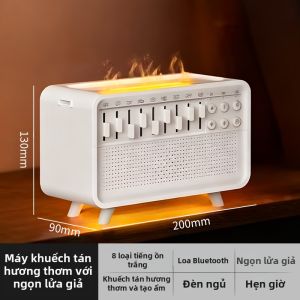 NIOYE | Máy khuếch tán tinh dầu tạo ẩm loa Bluetooth tiếng ồn trắng hỗ trợ ngủ đèn đêm