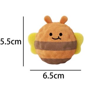 Aitemay 3pcs Cartoon Squeaky Ball Pet Toy Ultra Bouncy Plush Chew Toy For Dogs Cats Puppy Kitten Interactive Funny Animal Shape Sound Toy Indoor Play Exercise Fetch Training Aid