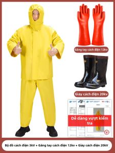 Găng Tay Cao Su Cách Điện Chống Sét Cao Áp