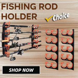 2 PACK Fishing Rod Holder for Garage Wall Mounted Fishing Rod Rack with Soft Protective Pad Fishing Rod Storage Organizer