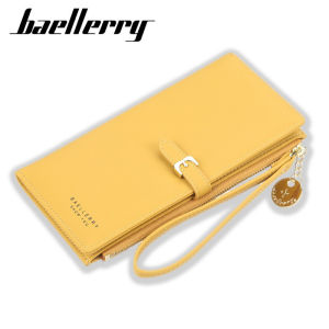 Baellerry Large Capacity Clutch Wallet for Women PU Leather Snap Closure Organizer with 12+ Card Slots -Checkbook Style Purse