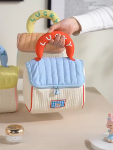 Cute Little House Large Capacity Storage Makeup Bag Fashion Cartoon Cabin Toilet Bag Travel Portable Handbag Storage Bag Gift Bag Packing Organised Bag Miscellaneous Sorting Bag