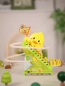 Stair Climbing Ducks Flashing Lights and Music Duck Roller Coaster Toy Interactive Escalator Toy Parent Child Interactive Toys
