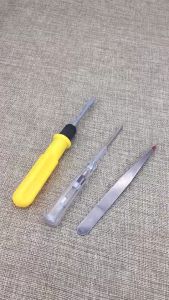 Yellow dual-purpose screwdriver cross word multi-purpose electric pen tweezers household screwdriver hardware tools
