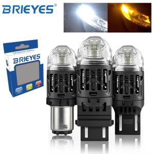 2pcs 1157 7443 3157 Car LED Switchback Bulbs 12V Dual Colors White Daytime Running Light & Amber Turn Signal Canbus Non-polarity