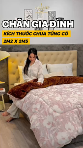 Chăn lông cừu Lasante King kích thước lớn 2.1x2.5m dày ấm mềm mại