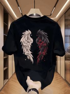 Export Big Sale ~ Withdraw Leak Detection Heavy Weight Pure Cotton Summer New Arrival Short Sleeve T-Shirt Loose round Neck All-Matching Tops Trendy