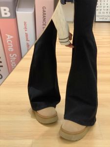 High Waist Flared Jeans Womens Elastic Casual Cotton Stretch Denim Pants Straight Leg Bootcut Trousers plus Size Slimming