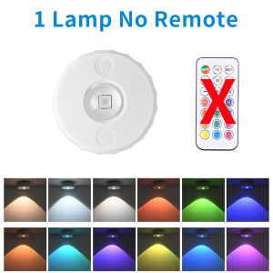 RGB Ambient Light Remote Control Rechargeable Wireless Lamp Night Light Dimmable Timing Function Cabinet Shelf Kitchen Lights