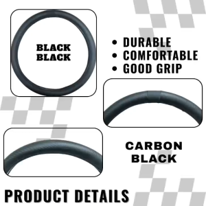 CPO UNIVERSAL STEERING WHEEL COVER CARBON BLACK (LARGE)