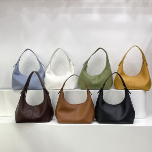 กระเป๋าถือสไตล์เกาหลี Obi กระเป๋าใต้วงแขน กระเป๋าถือทรงถัง กระเป๋าถือแบบใหม่ กระเป๋าถือแบบอเนกประสงค์ กระเป๋าถือ PU สำหรับผู้หญิง