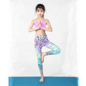 Bộ Trang Phục Yoga Cho Trẻ Em Gia Đình Trang Phục Tập Luyện Tập Gym Bé Gái Quần Yoga Thể Thao Bé Gái Quần Legging Xuân Hè