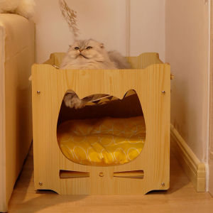Ổ Mèo Làm Bằng Gỗ Có Thể Chồng Lên Giường Mèo Nhà Đồ Nội Thất Nhà Mèo Nhà Mèo Đệm Võng Mèo Đầu Giường Ổ Mèo Bốn Mùa Thông Dụng