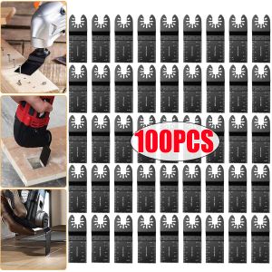 100-10PCS Oscillating Tool Blade Universal Oscillating Saw Blades  Multi-Function Renovator Cutter Blade For Wood Metal Plastic