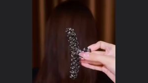 Jepit Rambut Salon Jumbo 11.7cm Bahan Besi Warna Emas Gaya Retro Korea Jedai Logam Elegan Gold Metal Alloy Hair Claw HCM017