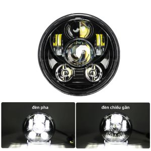 Đèn Pha LED Xe Máy 575 Inch DRL Máy Chiếu Đèn Pha Xe Máy Cho Honda Shadow VT 600 700 750 1100 VTX 1300 1800