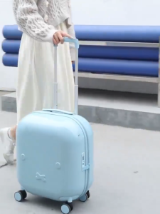 Miffy Cute Ultra Light Suitcase 20 inch Small Suitcase Macaron Bubble Series Boarding Case Strong Durable Student Children Trolley Case Gift