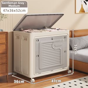 Large Capacity Household Flip-top Wheeled Foldable Storage Box