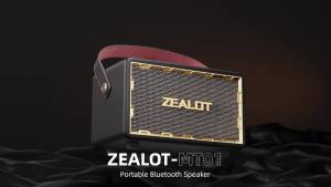 Zealot | Zealot-MT01 Portable Bluetooth Speaker Wireless Speaker with Stereo Sound for Outdoor Travel 15-Hour Playtime Classic Wooden