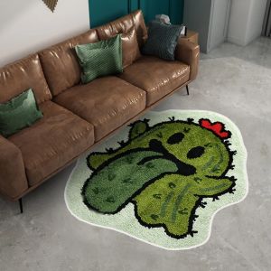 VIKAMA Tide Fun Cartoon Series Carpet Soft Non-Slip Short Pile Living Room Sofa Bedroom Bedside Personality Embellishment Decor