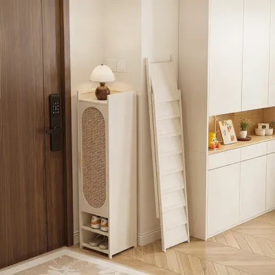 ZHUSHANXIA | No Assembly Wall Folding Narrow Dustproof Shoe Cabinet