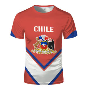 ฤดูร้อนผู้ชายกีฬาBreathableเสื้อยืดผู้ชาย 3Dพิมพ์ชิลีรูปแบบธงฤดูร้อนกีฬากลางแจ้งการฝึกอบรมQuick Drying T-S