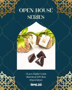 RAYA GIFT SET | OPEN HOUSE GIFT | CUTIE GIFT - 3 PCS DODOL CUBE WITH BAMBOO GIFT BOX