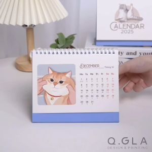 Lịch Để Bàn 2026 MÈO Dễ Thương Có Lịch Âm Kèm Ghi Chú Thiết Kế Độc Quyền Q.GLA