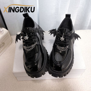 Punk Wind Fashion Single Shoes: Autumn New Devil Bat Wings Gothic Women's Shoes