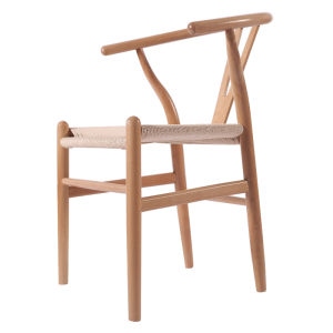 Modern Simple North European Style Solid Wood Dining Chair with Armrest Backrest for Home And Study Room Traditional Wicker Weaving
