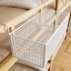 Hanging Storage Rack Bedside Basket Dormitory Bed Top Level Hanging Headboard Organizer Bedroom No-Drilling Storage Shelf