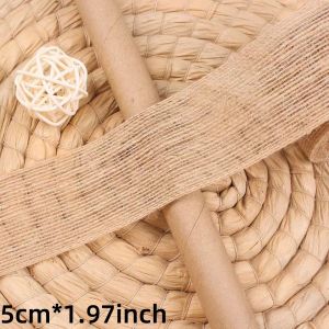 5M Natural Jute Ribbon 0.6-5cm 8 Size Options Burlap Hessian Trim for Christmas Wedding Gift Wrap Home DIY Decor