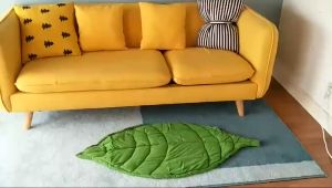 Thảm Nằm Trải Sàn Cho Bé Bằng Cotton Hình Chiếc Lá An Toàn Cho Bé Thảm Decor Trang Trí Chụp Hình Quay Phim