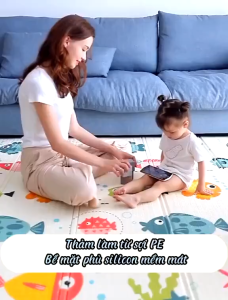 Thảm xốp trải sàn gấp gọn cho bé Hàn Quốc Việt Nhật xốp mềm nhẹ mát và chống trơn