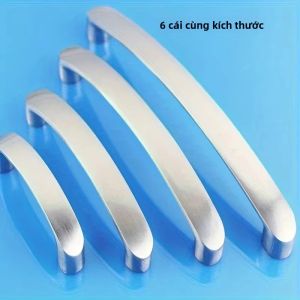 6PC Tay Nắm Tủ Bằng Nhôm Chải Xước Hiện Đại Để Nâng Cấp Nhà Bếp - Tay Nắm Kim Loại Thời Trang Cho Tủ Và Ngăn Kéo