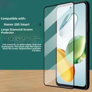 Full Screen Huawei Honor 200Smart 5G Black Edge Tempered Glass Film Anti Blue Light Fingerprint Resistant Eye Protection