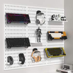 Nordic-Style Display Shelf Background Wall Storage Board: Simple Drilled Room Creative Wall Storage Pegboard Wall Combination