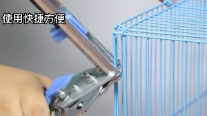 Pig Ring Clamp Tool Ring Clamp and 600 Staples Chicken Mesh Cage Wire Mesh Cage Clamp Poultry M Clamp Staples Wire Fence Ring Clamps For Chicken Mesh Cage Wire Fence Pig Ring Pliers Set Pliers Installation Tool