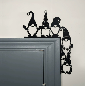 Creative door frame decoration iron silhouette metal crafts indoor window decoration wall metal decoration