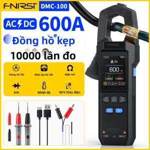 Máy Đo Vạn Năng Kỹ Thuật Số FNIRSI DMC-100 10000 Số Đo Sạc USB Kìm Đo Dòng Điện DC AC 600A Đo Điện Áp Không Tiếp Xúc NCV Dụng Cụ Điện